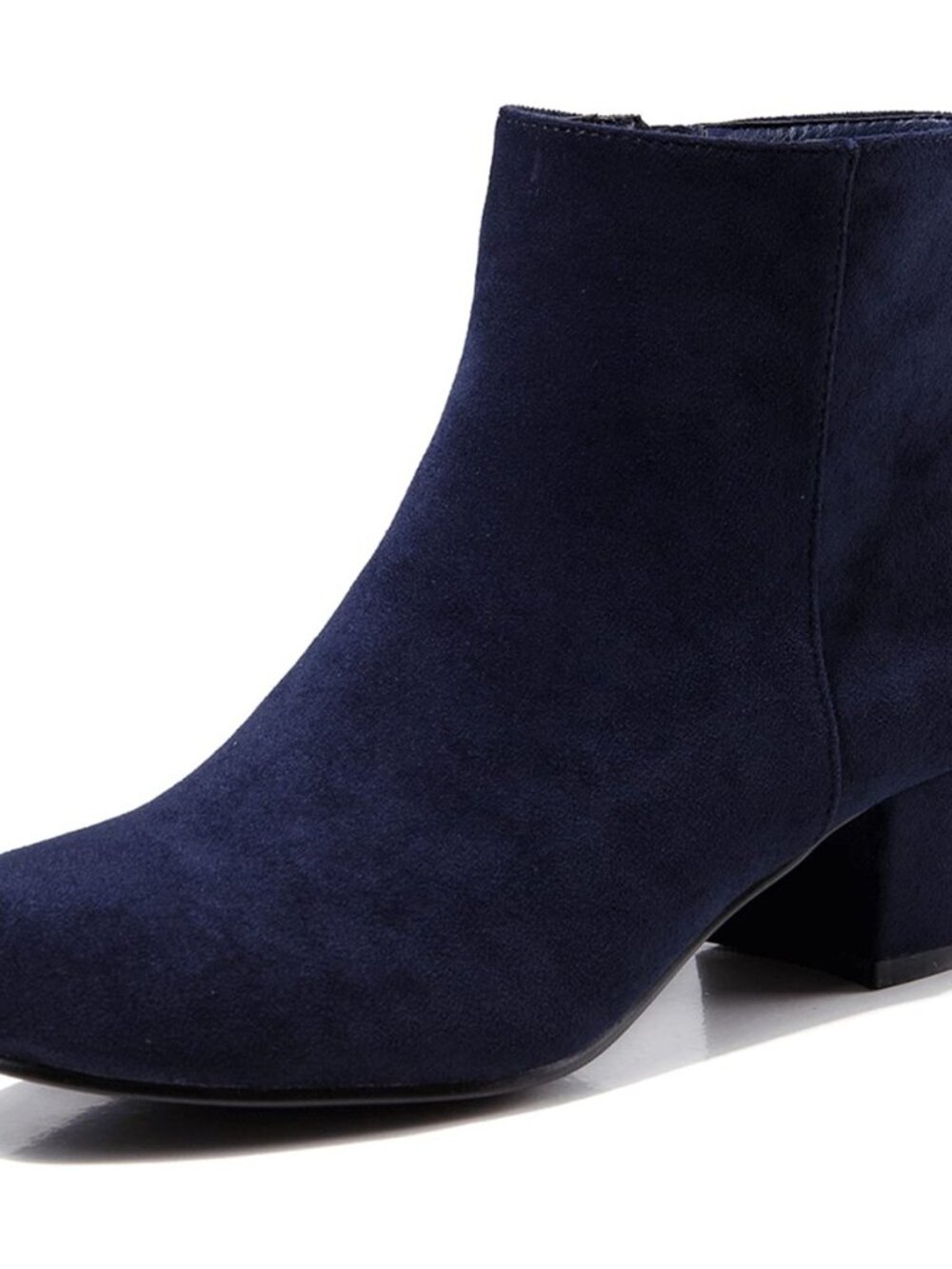 Women's Low Chunky Heel Ankle Boots Round Toe Dress Booties